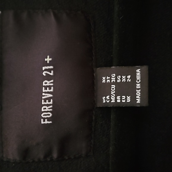Forever 21 Black Denim Bomber Jacket - Picture 2 of 6
